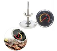 Akozon Four Bimétallique Professionnel avec Support 50 à 400 ℃ - Présentoir en Métal pour Barbecue et Grillades