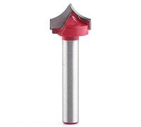 Akozon Fraise à Rainurer V à Bois 6mm Shank 3D CNC Gravure V Groove Aiguille Astuce Routeur (12mm)