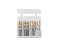 Fraise en carbure de tungstène,Akozon 10 pièces 1/8" fraises CNC Outils à double cannelure pour Porcelaine, Céramique, Carreau, Béton, Brique, Verre, Miroir, Plastique, Maçonnerie, Bois Jeu de foret