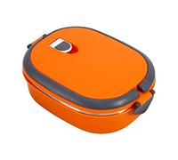 Akozon Gamelle Isotherme, Stockage Souper Dîner Lunch Box Lunchbox Kinder 1 Couche Orange Acier Inoxydable Isolé Alimentaire