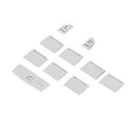 Akozon Garniture de Bouton de Lève-vitre, Autocollant en Alliage D'aluminium argenté, Décoration de Protection Adaptée à XF 2012 - 2015