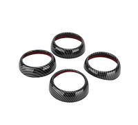 Akozon Garniture de Grille D'aération de Climatisation, Garnitures de Grilles D'aération de Style Fibre de Carbone pour Smart Fortwo/Forfour 453 2015-2021 Housse de Grille D'aération de Climatisation