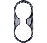 Akozon Garniture de porte-gobelet, style fibre de carbone pour console de voiture, cadre de porte-gobelet de voiture pour Mazda CX-3 CX3 2017 à 2019