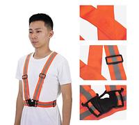 Akozon Gilet de sécurité Réfléchissant Réglable pour la Course à Pied et Le Cyclisme - Sangles élastiques, équipement de Nuit Haute visibilité, Gilet Vert Léger pour Le Jogging et Les Activités de