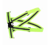 Akozon Gilet de sécurité Réfléchissant Réglable pour la Course à Pied et Le Cyclisme - Sangles élastiques, équipement de Nuit Haute visibilité, Gilet Vert Léger pour Le Jogging et Les Activités de