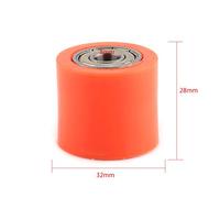 Akozon Guide de Roue de Tendeur de Curseur de Rouleau de Poulie de Chaîne de 8mm pour des Vélos et des Motos-couleur Orange (Orange 8MM)