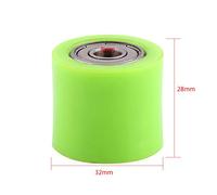 Akozon Guide de Roue de Tendeur de Curseur de Rouleau de Poulie de Chaîne de 8mm pour des Vélos et des Motos-couleur Orange (Vert 8MM)