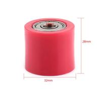 Akozon Guide de Roue de Tendeur de Curseur de Rouleau de Poulie de Chaîne de 8mm pour des Vélos et des Motos-couleur Orange (Rouge 10MM)