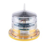 Akozon Gyrophare, IP68 Énergie solaire Feu de balise de sécurité pour barge 20 LED clignotant lumière flottante 256 perles de lampe pour bateau Marine Boat