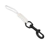 Akozon Hand Woven Diving Lonyard avec Clamp/Holder en Acier Inoxydable - Strape Anti Perdu pour la sécurité sous-Marine, Idéal pour l'équipement de Plongée, Le BCD, Les Manomètres et Les