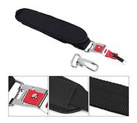 Akozon Harnais à Bandoulière Réglable en Nylon Noir pour Débroussailleuses et Tondeuses avec Protection Rembourrée et Crochet de Transport