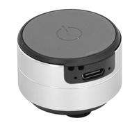 Akozon Haut-Parleur à Conduction sans Fil 3W 4Ω 5V, Haut-Parleur Stéréo BT5.3 avec Ventouse, Cuisine Extérieure, 10m, Noir (Silver)