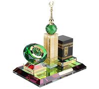 Akozon Horloge Kaaba Musulmane, Architecture Islamique Horloges Modèle de Céleste Coffret Artisanat Souvenirs Décor de Bureau à Domicile