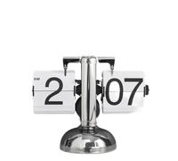 Akozon Horloge Mécanique Rabattable Numérique Minimaliste à Un Pied, Horloge Automatique Mécanique, Bureau pour la Maison, Le Salon, Blanc Rétro Rétro (White)