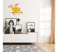 Akozon Horloge Murale de Forme en Tasse en Acrylique Moderne - Mute Time Time Déco Sticker Mural avec Chiffres Creux - Installation Facile et Parfaite pour n'importe Quelle Pièce (Blue)