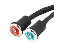 Akozon Indicateur Voyant, 12V Métal Lumière éTanche Signal Lampe Pilote Vert Voyant Marche arrière et Neutre Shifter Indicateur Light avec Fil pour 50110125150200250cc ATV
