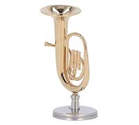 Akozon Instrument de Musique Modèle de Tuba Miniature - Accessoires de Modèle Euphonium MiniTuba en Laiton plaqué Or - Cadeaux Amateurs de Musique