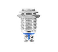 Akozon Bouton-poussoir, interrupteur électrique bouton poussoir momentané en métal 12mm