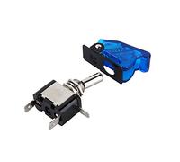 Akozon Interrupteur à LED en métal 12 V avec bouton pression 16 mm 1 NO 1 NC