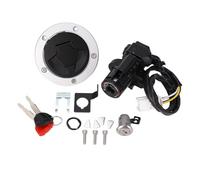 Akozon Interrupteur D'allumage à Haute Résistance avec Capuchon de Gaz à Carburant et Jeu de Verrouillage de Siège, Performances Fiables pour les Motos ZX6R ZX10R Z1000SX, le Kit
