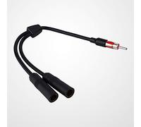 Akozon Itlexdot65000 - Câble d'extension de Séparateur en Y pour Antenne de Voiture, Adaptateur 2 Femelles à 1 Mâle, Cordon Stéréo de 30 à 5Cm de Longueur