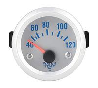 Akozon Jauge de Température D'eau de Voiture Universelle 52 Mm Thermomètre à Eau Numérique à Moteur LED Bleue Gamme 40-120 ℃ Blanc