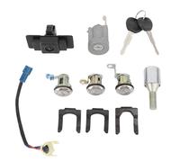 Akozon Jeu de Clés de Cylindre de Serrure Complète de Voiture MR259111, Jeu de Clés de Cylindre de Serrure de Porte, Accessoires de Remplacement pour Pajero Montero 2e 1990 à 2004