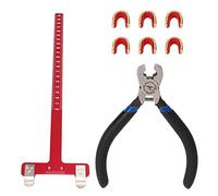 Akozon Jeu de Pinces à Points d'encoche pour Corde d'arc, avec Règle en T, Kit de Pinces à Boucle pour Le Réglage et la Mesure de l'arc à Poulies de Tir à l'arc (Ensemble Rouge)