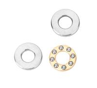 Akozon Jeu de Roulements à Billes de Butée à Billes Miniatures de Haute Précision, 10 Pièces, Roulements à en Acier pour les Applications à Faible Friction dans le Matériel et les équipements