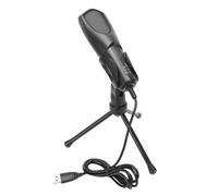 Akozon Jeu USB Microphone RVB Condenser PC Mic Trépied Stand Streaming Podcasting Enregistrer Noir