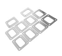 Akozon Joint de Turbo T4 en Acier Inoxydable 4 Trous de Boulon Crush Style de Collecteur D'échappement pour Moteur Argent