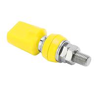 Akozon Jonction Polyvalente Terminale, Couverture Plate en Laiton 4 Mm M8 100A Blocs Post-blocs Courant élevé avec Jackylow Binding T Jack (YELLOW)