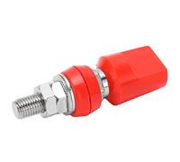 Akozon Jonction Polyvalente Terminale, Couverture Plate en Laiton 4 Mm M8 100A Blocs Post-blocs Courant élevé avec Jackylow Binding T Jack (rouge)