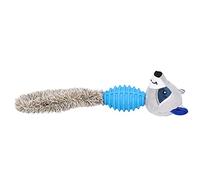 Akozon Jouet à Mâcher pour Animaux de Compagnie, Dents de Chien, Poupée Animale en Peluche Interactive, Fournitures pour Animaux de Compagnie/Chiens/Jouets/Grinçants (Raton Laveur (Bleu))