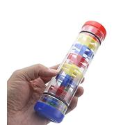 Akozon Jouet de Bâton de Pluie pour Instrument de Musique - Shaker de Bâton de Pluie pour Enfants - Hochets et Anneaux en Peluche (2 Sections)