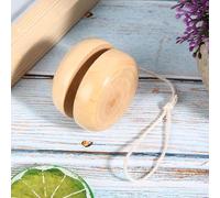 Akozon Jouets Yo-Yo en Bois Lot de 3 Couleur Bois Naturel pour Tout-Petits | Conception ronde de bricolage, bords sûrs, constructeur de compétences de coordination œil-main pour les enfants