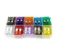 Akozon Kit de 100 Fusibles Automobiles de Type Lame pour Voiture/camping-car/camion/moto/bateau, Tailles Assorties, pour Fusibles Standard - Remplacement Fiable pour les Véhicules