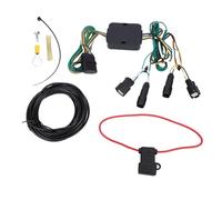 Akozon Kit de Câblage de Remorque à 4 Broches, côté Véhicule, Fil de Remorquage Plat à 4 Voies pour 150 250 350 HD, Fourgon de Fret, Wagon de Passagers