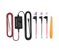 Akozon Kit de Câblage Dur pour Caméra de Tableau de Bord Mini USB 12V-30V | Adaptateur D'alimentation pour Véhicule, Boîtier en Caoutchouc ABS et Métal, Connexion de Batterie de Boîte à Fusibles,