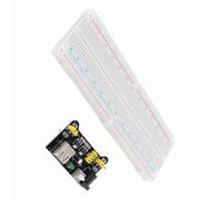 Akozon Kit de Carte de Prototypage avec Double Alimentation, 830 Points de Liaison, Module d'alimentation 3.3V 5V avec Kit de Fils, Projets de Circuits