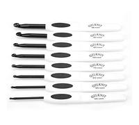 Akozon Kit de crochets pour fil et crochet - En aluminium - Avec poignée en plastique blanc souple