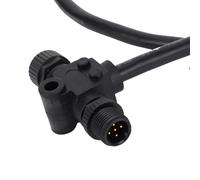 Akozon Kit de Démarrage Nmea 2000 Câbles de Base de qualité Marine avec Connecteur T 5 Broches, Terminaisons et Câbles de Dérivation pour GPS, Traceurs de Cartes, Radios et Transducteurs, et
