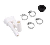 Akozon Kit de Disjoncteur de Vide pour Toilettes RV 385316906 Remplacement de la Valve d'eau de Prévention du Reflux en Plastique pour Toilettes Sealand VacuFlush et Traveler Blanc