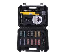 Akozon Kit de Filière de Tuyau AC Manuel avec 12 Matrices, Outil de Sertissage Portable pour la Réparation de Tuyaux de Climatisation de Voiture, Outil de Filine de Tuyau AC