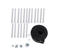 Akozon Kit de Joint Inférieur de Porte de Garage, Rail en Aluminium, Combinaison de Forme U O, Coupe-froid de Garage (9M)