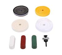 Akozon Kit de Meulage 4 Pouces avec 3 Pâtes à Polir | Pour Métal Bois Verre, Convient à Touret à Meuler Perceuse, Meules en Coton Flanelle Denim