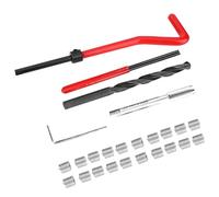 Akozon Kit de Réparation de Filetage M7 1, 25 Pièces, clé Torsadée, Outil d'Insertion de Robinet à Insertion Filetée, Inserts à Filetage élevé pour Automobile