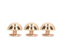 Akozon Kit de Rivets Ronds en Forme de Champignon, 10 Mm, 100 Ensembles - Rivets en Forme de Champignon en Alliage pour Vêtements, Chaussures et Sacs (GOLD)
