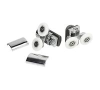 Akozon Kit de Roue de Rouleau de Porte Coulissante 23mm Poulie de Porte Coulissante Salle de Bain Placard en Verre Suspendu Roue Pivotante Kit de Rouleau Inférieur - Outils et Bricolage