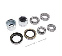 Akozon Kit de Roulements de Moyeu de Remorque L68149 L68111, Essieux de Remorque de 3500 Lbs avec Joints, Couvercle Anti-poussière, Goupille Fendue pour une Rotation à Grande Vitesse